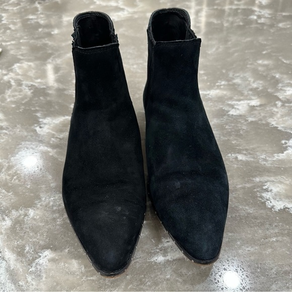 Rebecca Minkoff Madysin Black Suede Silver Studded Booties size 7 - Picture 6 of 13